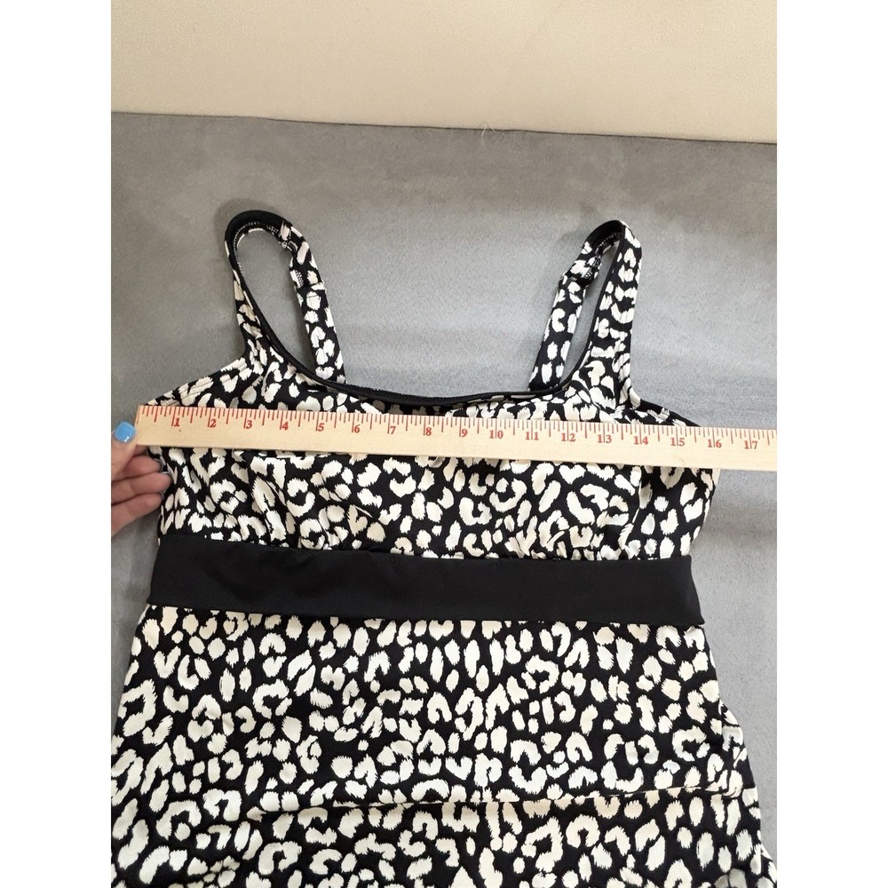 Lands‎ End Womens Tankini Top Sz 14 Built In Bra Underwire Empire Neutral Comfy - Picture 3 of 11